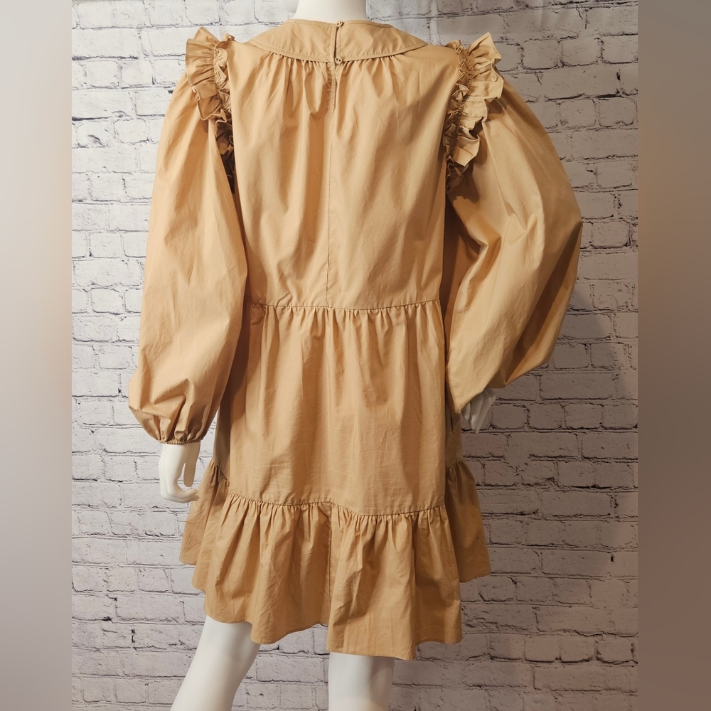 ⭐️ Ulla Johnson Pleated Long Sleeve Minimalist Dress size 6 - Picture 4 of 9